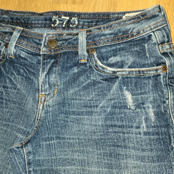 575 denim wide leg capris jeans 26 - Picture 2 of 12